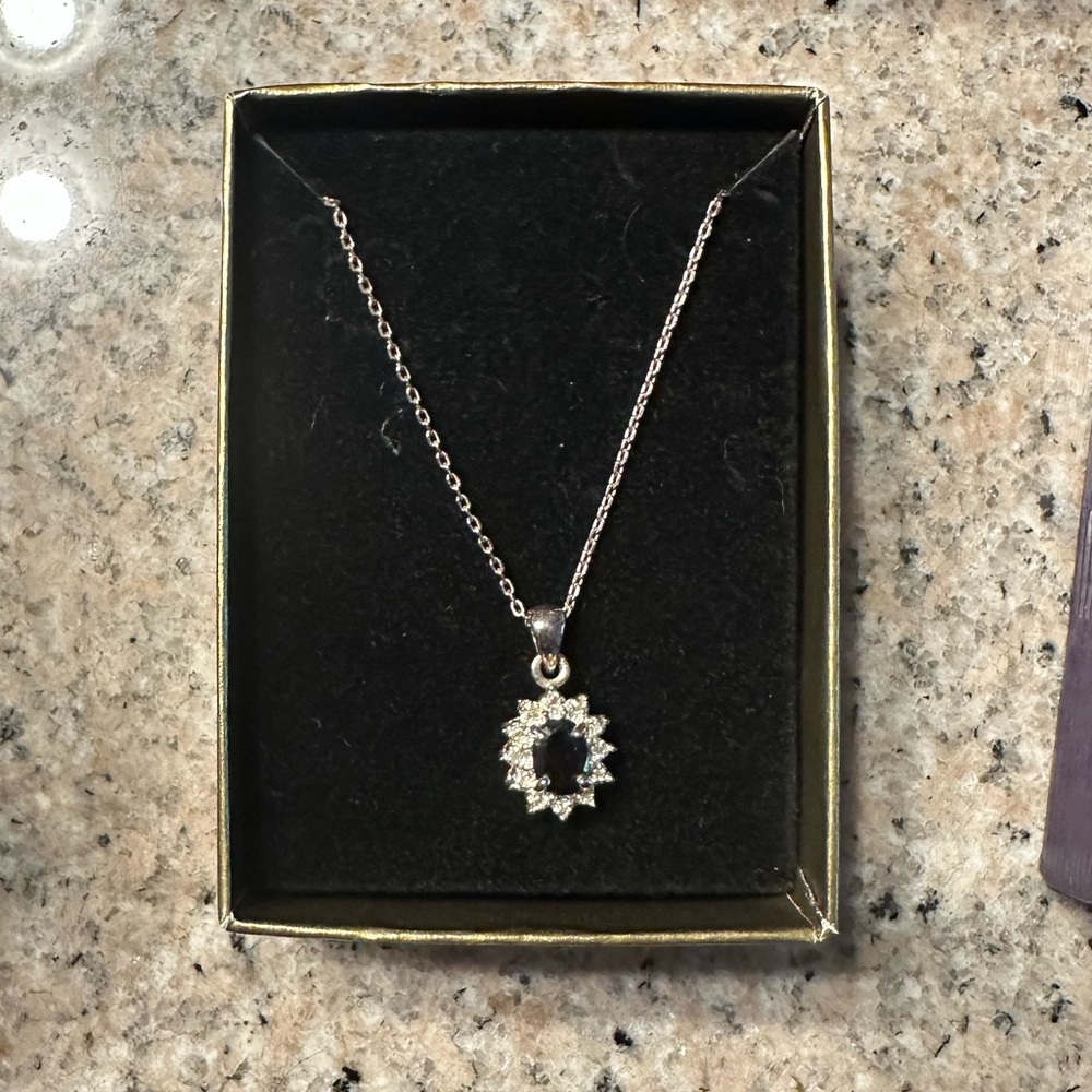 Vintage Van Doren Genuine Blue Topaz Necklace